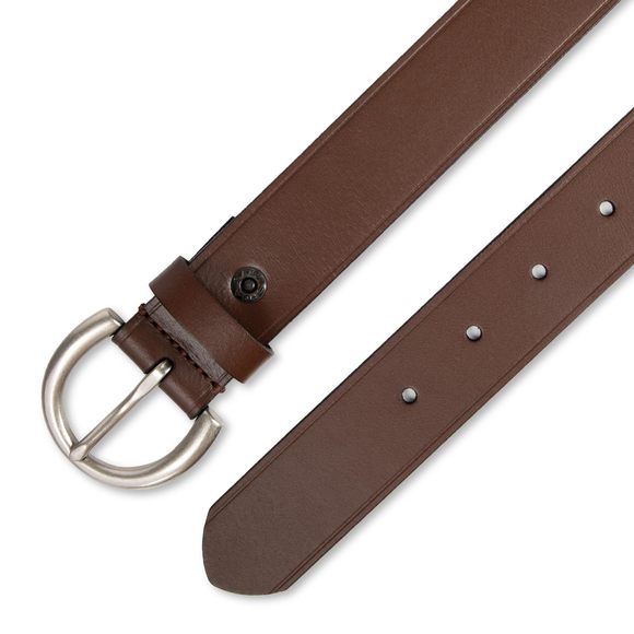 Women\'s Genuine Leather Casual Jean Belt, Brown, Small😋